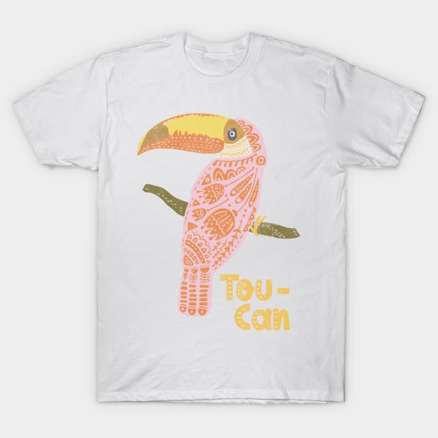 Boho Toucan T-Shirt by OpalEllery